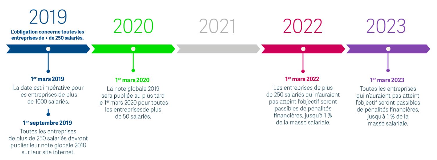 Calendrier de déclaration égalité Femmes Hommes